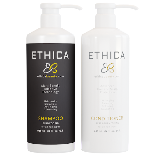 ETHICA Anti Aging Shampoo and Conditioner DUO Bundle  250ml/8.45oz  |  500ml/16.9oz  |  946ml/32oz