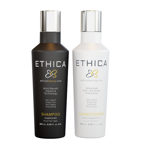 ETHICA Anti Aging Shampoo and Conditioner DUO Bundle  250ml/8.45oz  |  500ml/16.9oz  |  946ml/32oz